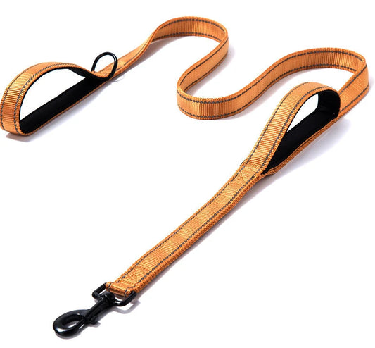 Reflective Double Handle Dog Leash